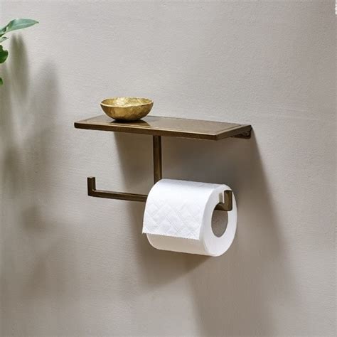 Brass Wall mounted Toilet Roll Holder