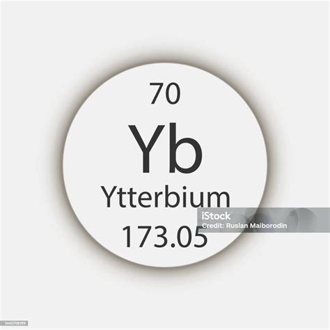 Ytterbium Symbol Chemical Element Of The Periodic Table Vector ...