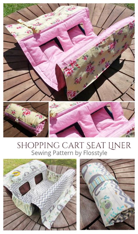 DIY Fabric Shopping Cart Seat Cover Free Sewing Patterns | Fabric Art DIY | Baby clothes ...