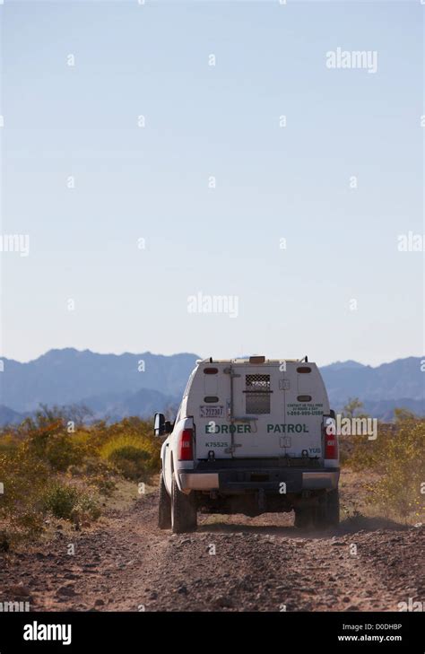 Border patrol truck just north of the United States - Mexico border, southern Arizona Stock ...