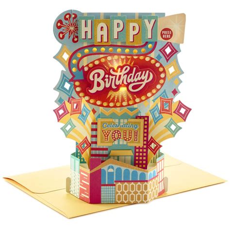 Celebrating You Musical Birthday Card With Light - Greeting Cards - Hallmark