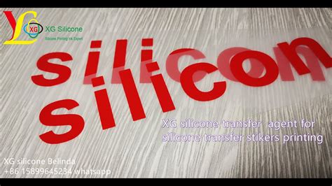 XG silicone HD transfer silicone & silicone transfer agent for silicone stickers printing, - YouTube