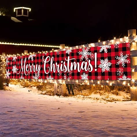 Merry Christmas Banner Outdoor | Merry Christmas and Happy New Year ...