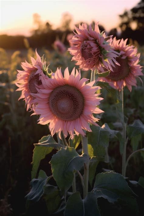 Grow Midnight Oil Pink Sunflowers - Mental Scoop Types Of Sunflowers ...