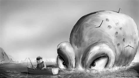 Whos Catching Who - Giant Octopus Attacks Fisherm by maugryph on DeviantArt