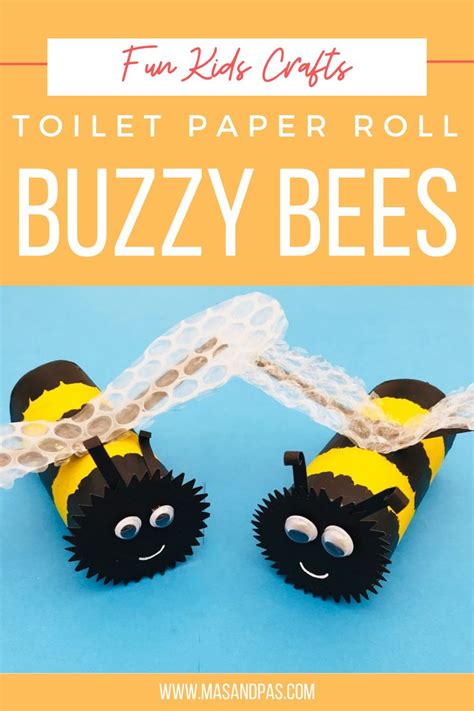 Brilliant paper roll buzzy bee craft | Bee crafts, Fun crafts for kids, Animal crafts for kids