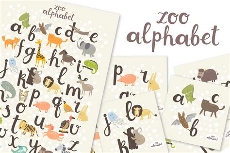 ZOO Alphabet in vector eps10 and jpg ~ Illustrations on Creative Market