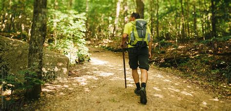 "Man Hiking In The Forest" by Stocksy Contributor "Vero." - Stocksy