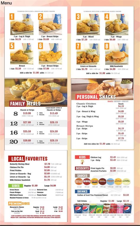 Lee's Famous Recipe Chicken menu in Muskegon, Michigan, USA