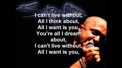 Staind- All I Want Lyrics - YouTube