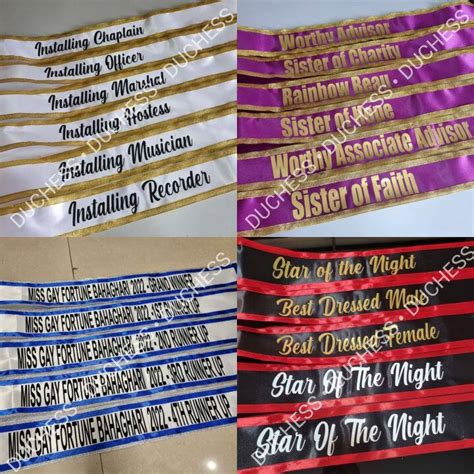 Customized Sash Pageant Sash Awards Sash Any Sash Graduation Sash | Lazada PH