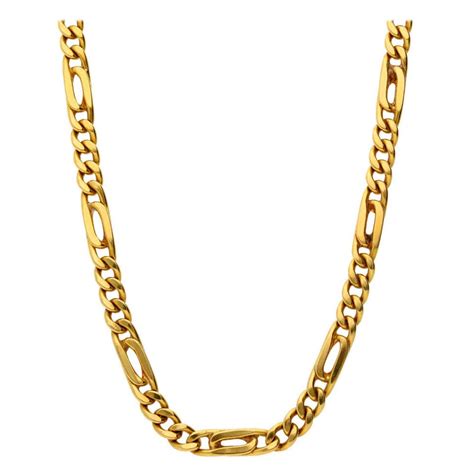 Pre-Owned 18 Carat Yellow Gold Figaro Chain at 1stDibs