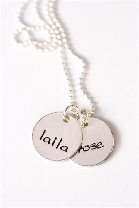 Items similar to Kids Names Necklace, Child Name Necklace, New Mom ...