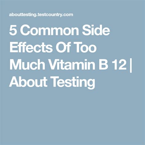 What Are The Side Effects Of Too Much Vitamin B