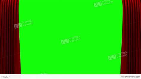 Red Curtain With Green Screen Opening Scene Stock Animation | 5999527