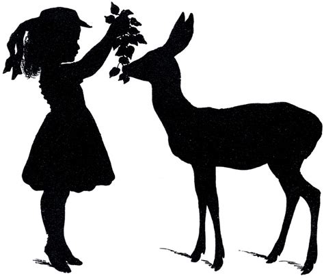 Free Deer Silhouette Vectors - Adorable! - The Graphics Fairy