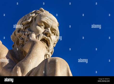 Statue of the Greek philosopher Socrates in front of the Academy of Athens, Greece Stock Photo ...