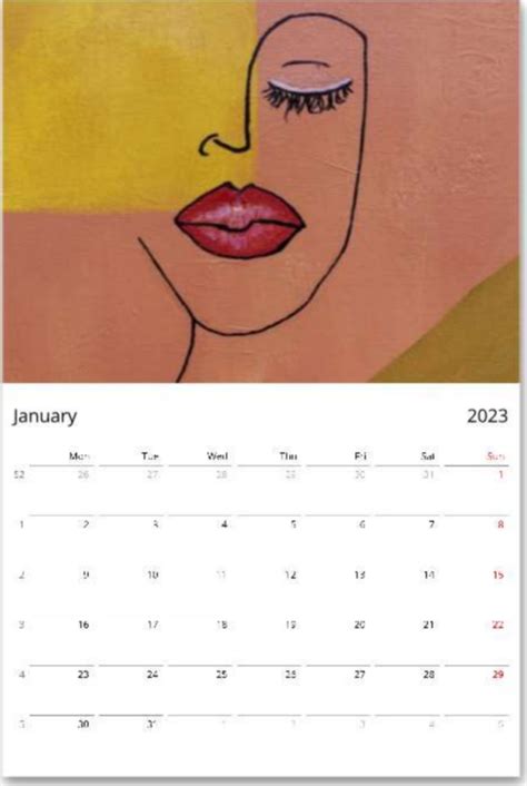 Hanging Wall Calendar – Abstract Art Collection | Living Wholey