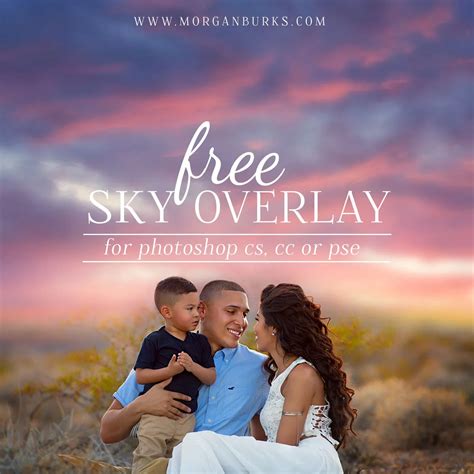 Free Sunset Sky Overlay For Photoshop and Elements - Morgan Burks