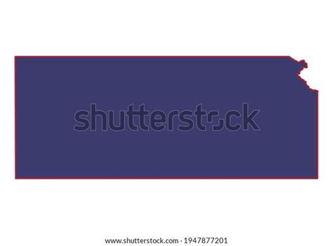 High Detail Solid Vector Map Kansas Stock Vector (Royalty Free) 1947877201 | Shutterstock