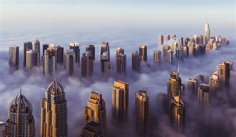 Wallpaper : morning, fog, clouds, amazing, Dubai, skies, view, skyscrapers, dubaimarina ...