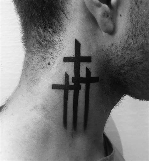 Neck tattoo.... | Neck tattoo for guys, Cross tattoo for men, Side neck tattoo