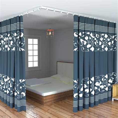 NeatiEase 5 Meters Ceiling Curtain Track, Curved Curtain Rail, Flexible ...