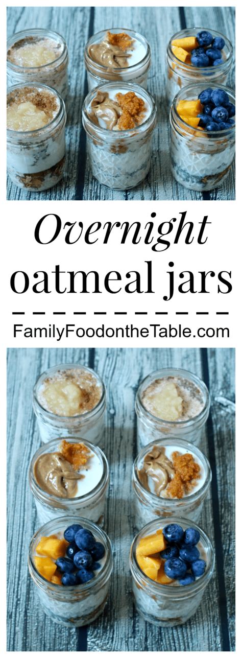 Overnight oatmeal jars, 3 ways - Family Food on the Table