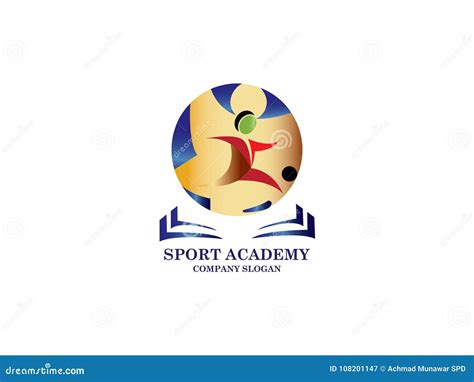 Sport Academy Logo Design Illustration Cartoon Vector | CartoonDealer.com #124133061