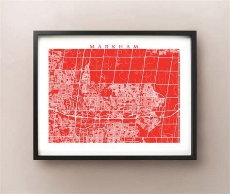 Markham Ontario Map Print