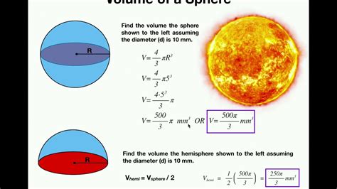 Geometry | Volume of a Sphere & Hemisphere - YouTube