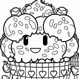 Giant Cupcake With Heart Sprinkles Coloring · Creative Fabrica sketch template