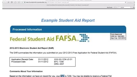 FAFSA Student Aid Report Explained, 57% OFF