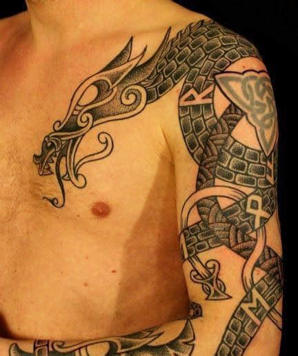 70 Viking Tattoos For Men - Germanic Norse Seafarer Designs