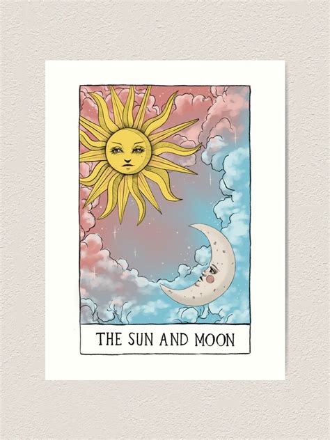 "The Sun and Moon Tarot Card" Art Print for Sale by abbiekye | Redbubble