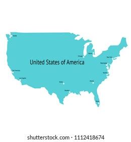 United States America Map Usa Stock Vector (Royalty Free) 1112418674 | Shutterstock