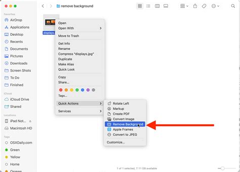 How to Remove the Background from Images on Mac with a Quick Action