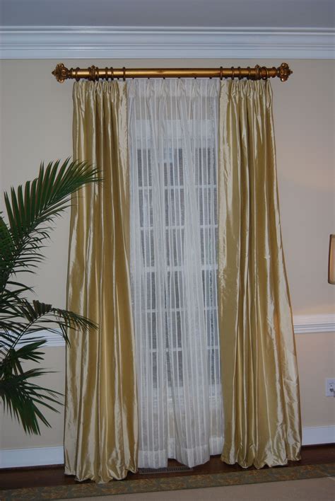 Double Rod; Panels w/ Sheers behind Double Window Curtains, Bow Window ...