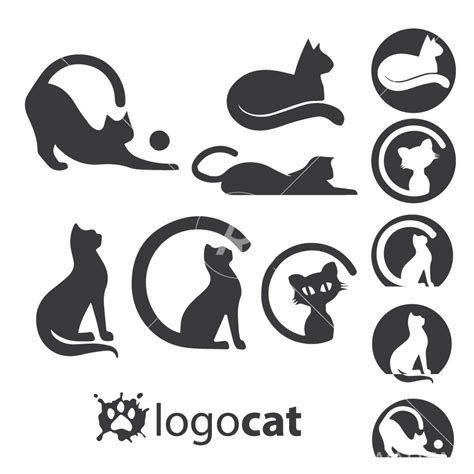 cat logo set - newarta | Cat logo design, Cat logo, Logo set