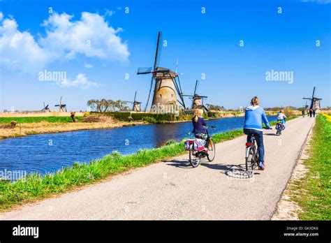 activities in Holland countryside. Windmills of Kinderdjik Stock Photo - Alamy