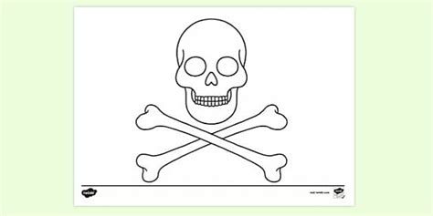 Jolly Roger Flag Colouring Sheet | Colouring Pages - Twinkl