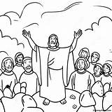 Sermon On The Mount Coloring Page  Pagescom sketch template
