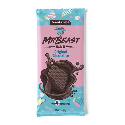 Feastables MrBeast Original Chocolate Bar, 2.1 oz (60g), 1 bar ...