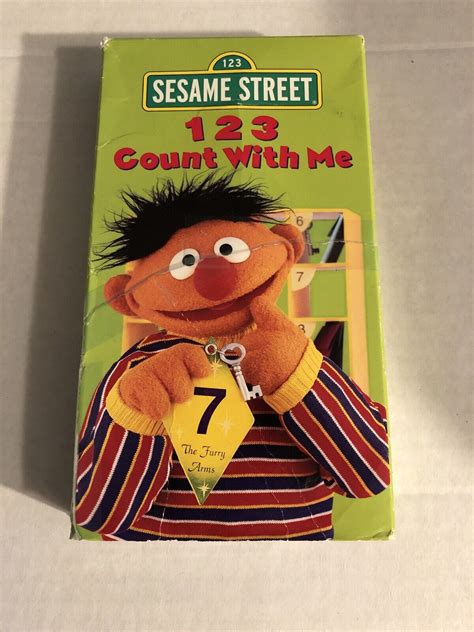 Sesame Street 1 2 3 Count With Me VHS Ernie The Count Elmo Children’s ...