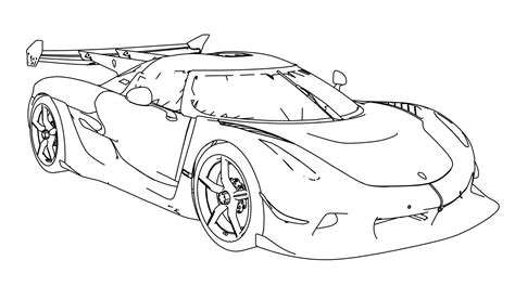 2020 Konigsegg Jesko Car Drawing Coloring Page - Wecoloringpage.com