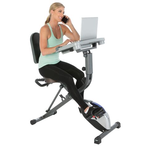 Amazon.com : Exerpeutic WorkFit 1000 Desk Station Folding Exercise Bike with Pulse Measurement ...