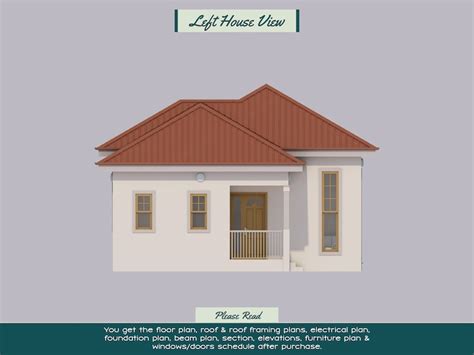 One Bedroom With RV Garage House Plan, Modern House Plan, Small House ...