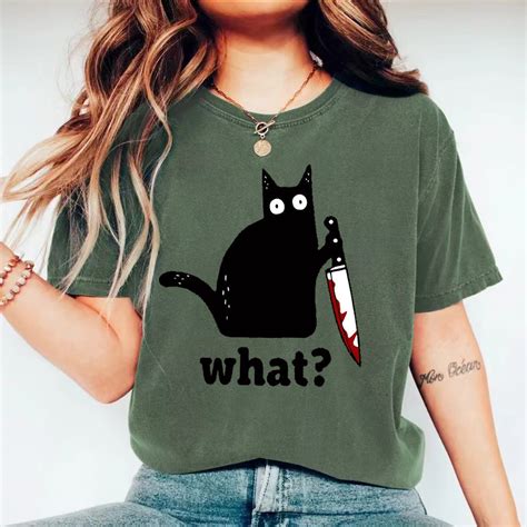 Funny Black Cat T-shirt