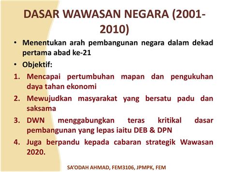 Dasar Wawasan Negara Pengajian Malaysia - BAB 9..Rancangan dan wawasan negara : Untuk mencapai ...