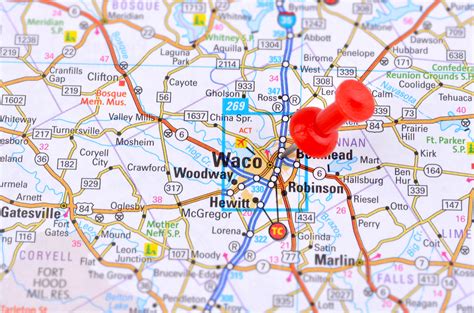 Map Of Texas Cities And Towns Waco - Middle East Political Map